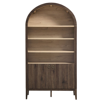 Modway EEI-7169 Nolan 74" Tall Wide Arched Storage Display Cabinet Bookshelf Modway