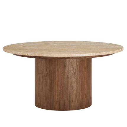 Modway EEI-7170 Kioni Round Travertine Coffee Table Modway