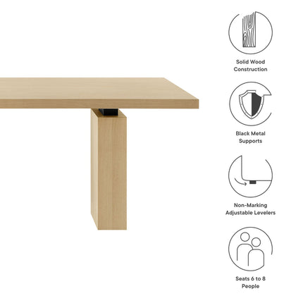Modway EEI-7173 Piston 82" Rectangular Wood Dining Table Modway