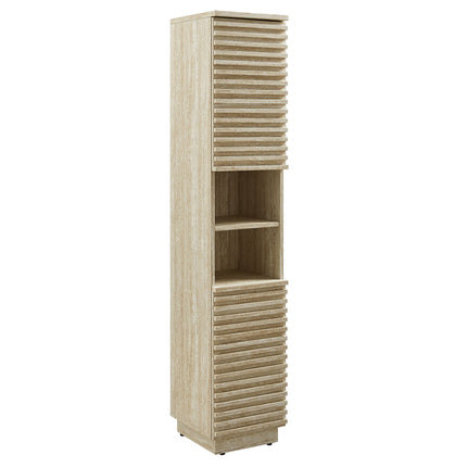Modway EEI-7178 Render Tall Narrow Faux Travertine Linen Storage Cabinet Modway