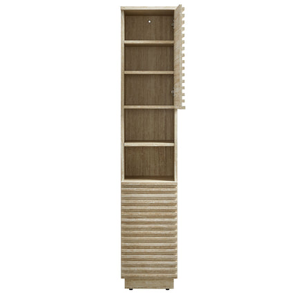 Modway EEI-7178 Render Tall Narrow Faux Travertine Linen Storage Cabinet Modway