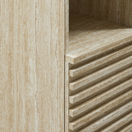 Modway EEI-7178 Render Tall Narrow Faux Travertine Linen Storage Cabinet Modway