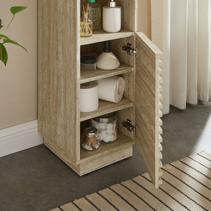 Modway EEI-7178 Render Tall Narrow Faux Travertine Linen Storage Cabinet Modway