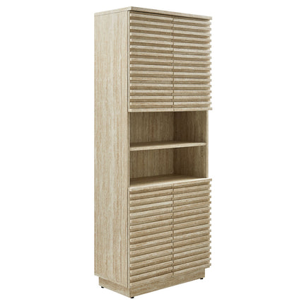 Modway EEI-7179 Render Tall Faux Travertine Linen Storage Cabinet Modway