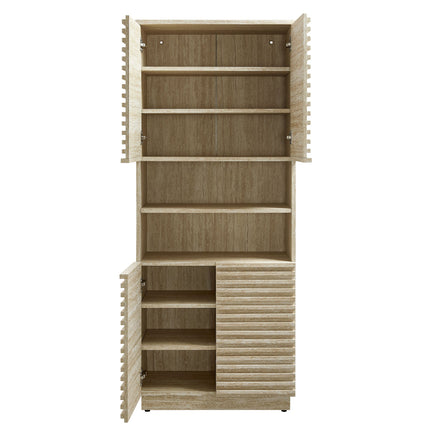 Modway EEI-7179 Render Tall Faux Travertine Linen Storage Cabinet Modway