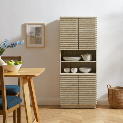 Modway EEI-7179 Render Tall Faux Travertine Linen Storage Cabinet Modway