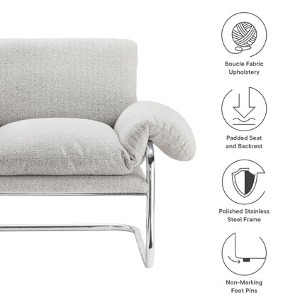 Modway EEI-7180 Ansel Boucle Fabric Accent Chair Modway