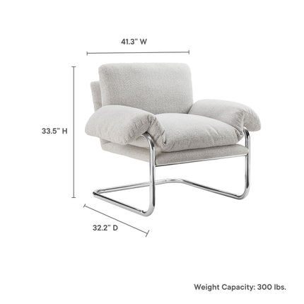 Modway EEI-7180 Ansel Boucle Fabric Accent Chair Modway