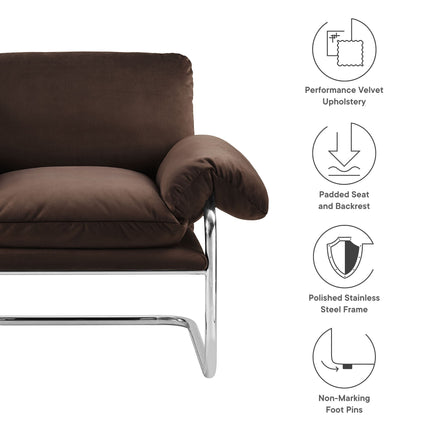 Modway EEI-7181 Ansel Performance Velvet Accent Chair Modway
