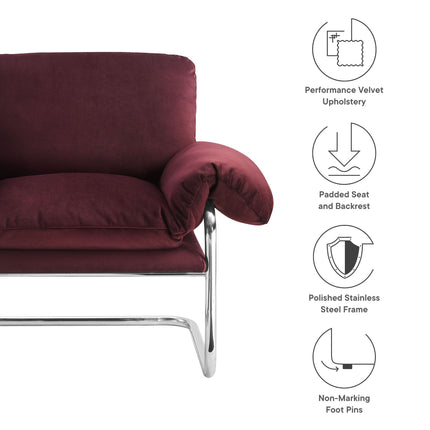 Modway EEI-7181 Ansel Performance Velvet Accent Chair Modway