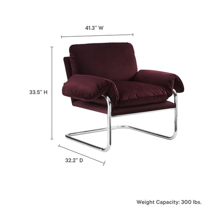 Modway EEI-7181 Ansel Performance Velvet Accent Chair Modway