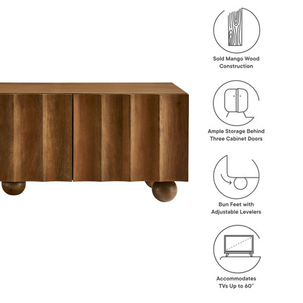 Modway EEI-7183 Sorren Scalloped 54" Wood TV Stand - Plaza Home Decor