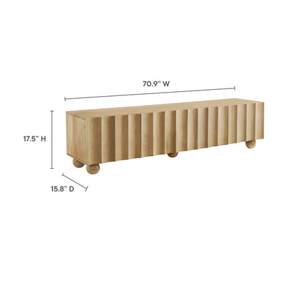 Modway EEI-7184 Sorren Scalloped 71" Wood TV Stand - Plaza Home Decor