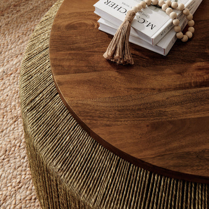 Modway EEI-7187 Maris Seagrass and Wood Coffee Table Modway