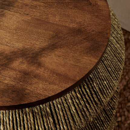 Modway EEI-7188 Maris Seagrass and Wood End Table Modway