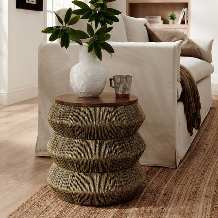 Modway EEI-7188 Maris Seagrass and Wood End Table Modway