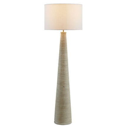 Modway EEI-7190 Saylor Carved Ribbed Wood Floor Lamp With Drum Shade Modway