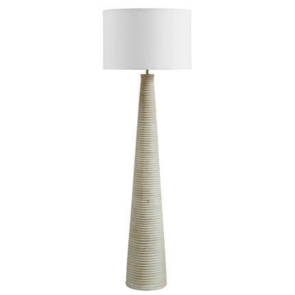 Modway EEI-7190 Saylor Carved Ribbed Wood Floor Lamp With Drum Shade Modway