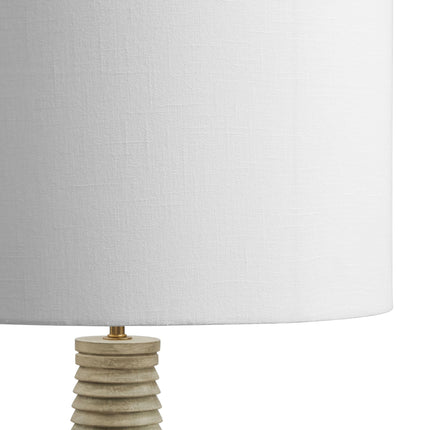 Modway EEI-7190 Saylor Carved Ribbed Wood Floor Lamp With Drum Shade Modway