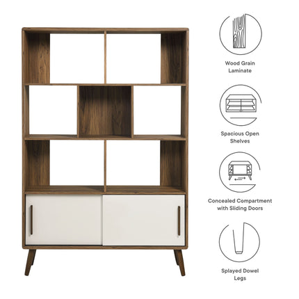 Modway EEI-7193 Transmit 45" Bookcase with Sliding Doors Modway