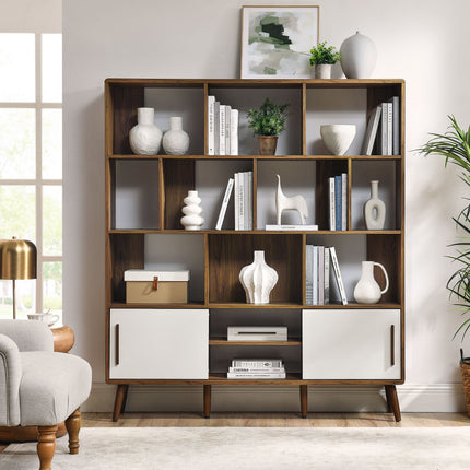 Modway EEI-7194 Transmit 59" Bookcase with Sliding Doors Modway