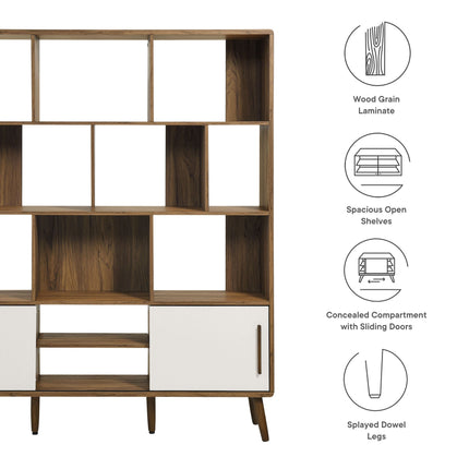 Modway EEI-7194 Transmit 59" Bookcase with Sliding Doors Modway