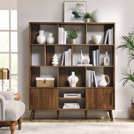 Modway EEI-7194 Transmit 59" Bookcase with Sliding Doors Modway