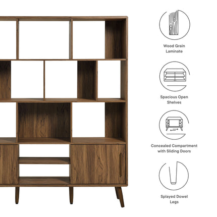 Modway EEI-7194 Transmit 59" Bookcase with Sliding Doors Modway