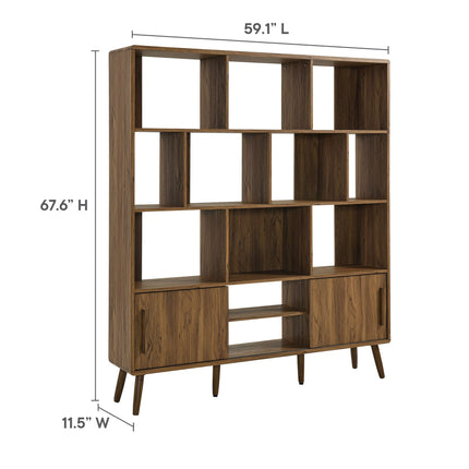 Modway EEI-7194 Transmit 59" Bookcase with Sliding Doors Modway