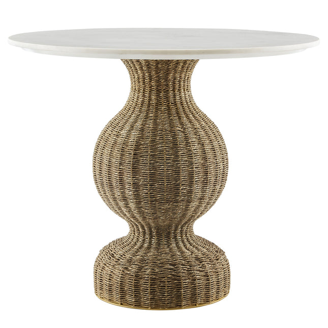 Modway EEI-7195 Zale 36" Marble and Seagrass Dining Table Modway