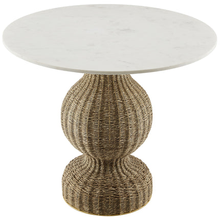 Modway EEI-7195 Zale 36" Marble and Seagrass Dining Table Modway