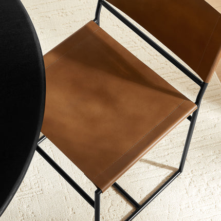 Modway EEI-7196 Thatcher Leather and Metal Dining Chair - Plaza Home Decor