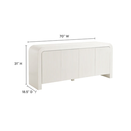 Modway EEI-7198 Waterflute 70" Fluted Sideboard Cabinet Modway