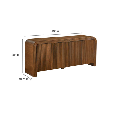 Modway EEI-7198 Waterflute 70" Fluted Sideboard Cabinet Modway
