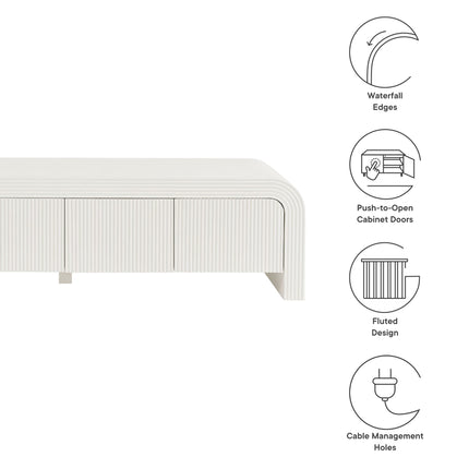 Modway EEI-7199 Waterflute 68" Fluted TV Stand Modway