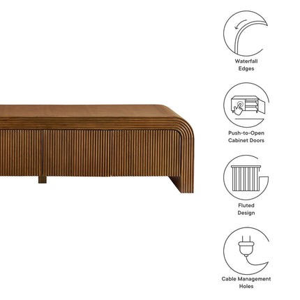 Modway EEI-7199 Waterflute 68" Fluted TV Stand Modway