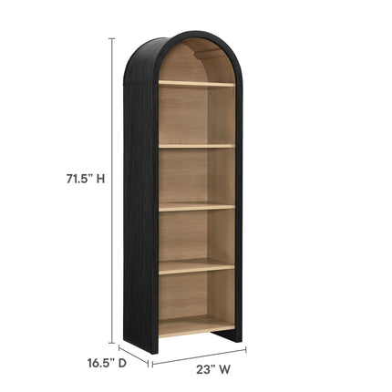 Modway EEI-7201 Evie Arched Narrow Bookcase Display Cabinet Modway