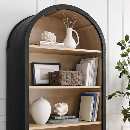 Modway EEI-7202 Evie Arched Wide Bookcase Display Cabinet Modway