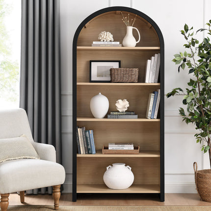 Modway EEI-7202 Evie Arched Wide Bookcase Display Cabinet Modway