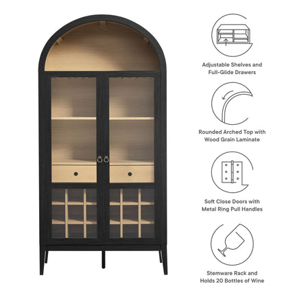 Modway EEI-7203 Nolan Arched Bar Cabinet Modway