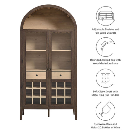 Modway EEI-7203 Nolan Arched Bar Cabinet Modway