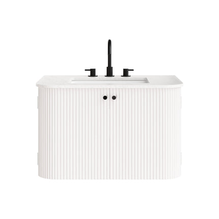 Modway EEI-7208 Zia 30" Wall-Mount Bathroom Vanity with Marble Sink Modway