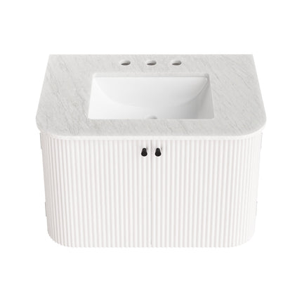 Modway EEI-7208 Zia 30" Wall-Mount Bathroom Vanity with Marble Sink Modway