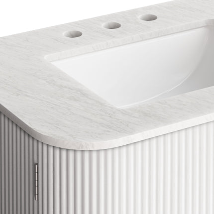 Modway EEI-7208 Zia 30" Wall-Mount Bathroom Vanity with Marble Sink Modway