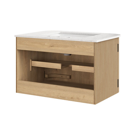 Modway EEI-7208 Zia 30" Wall-Mount Bathroom Vanity with Marble Sink Modway