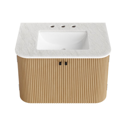 Modway EEI-7208 Zia 30" Wall-Mount Bathroom Vanity with Marble Sink Modway