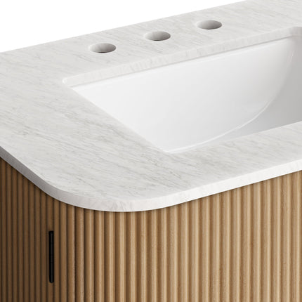 Modway EEI-7208 Zia 30" Wall-Mount Bathroom Vanity with Marble Sink Modway