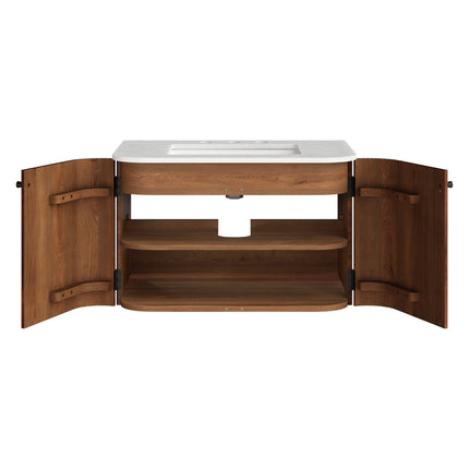 Modway EEI-7208 Zia 30" Wall-Mount Bathroom Vanity with Marble Sink Modway