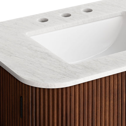 Modway EEI-7208 Zia 30" Wall-Mount Bathroom Vanity with Marble Sink Modway
