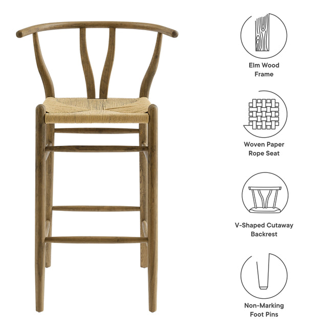 Modway EEI-7210 Amish Wood Bar Stool Modway